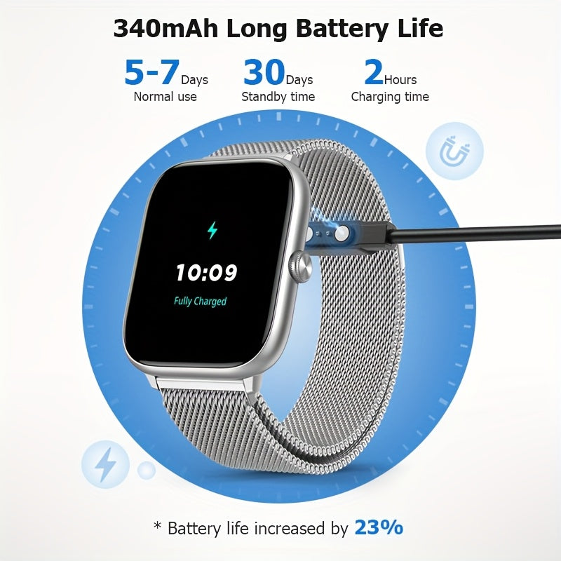Mens Smartwatch With Wireless Calling Fitness Tracker Music