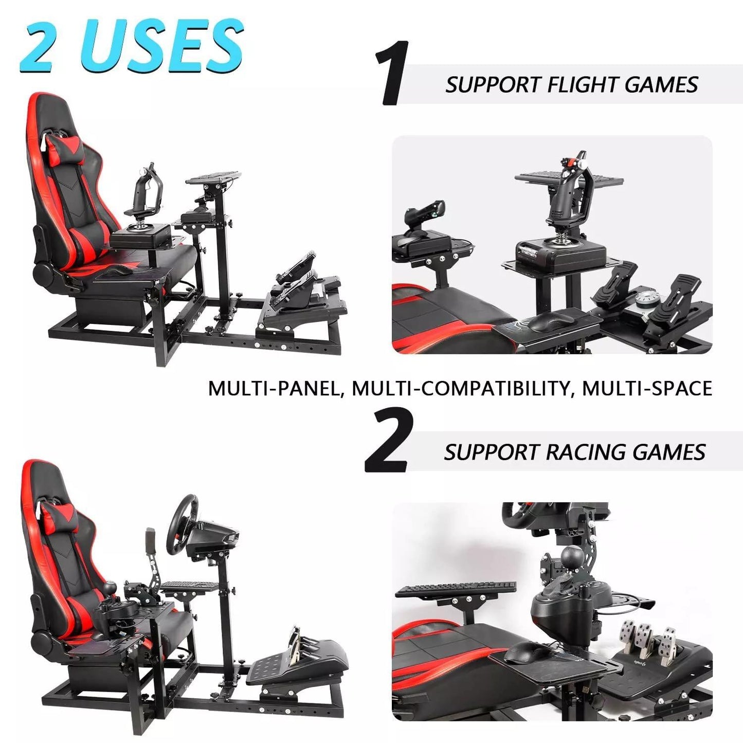 Zootopo G923 Racing Simulator Cockpit with Ergonomic Design