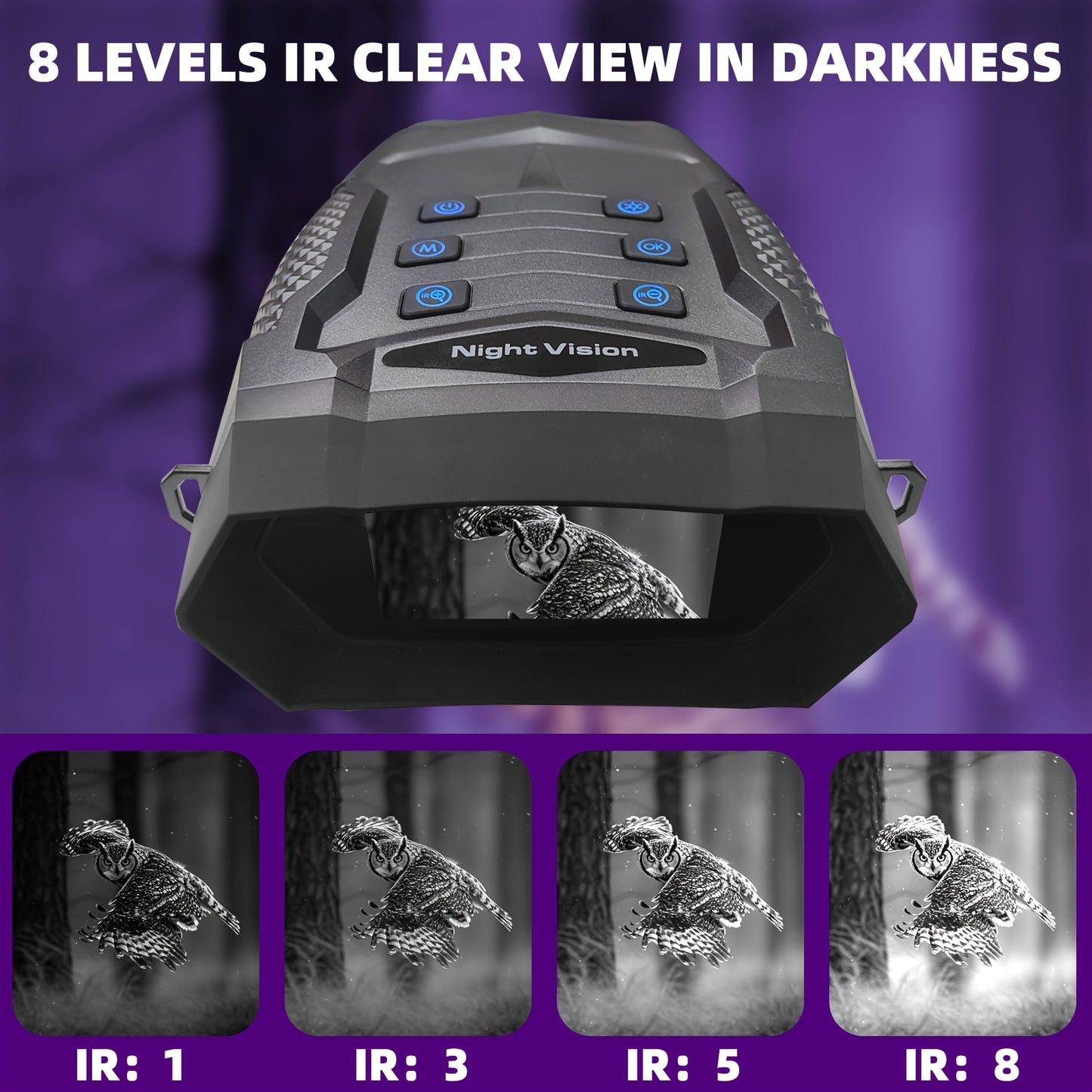 4K Night Vision Binoculars With 8x Zoom For Adventures