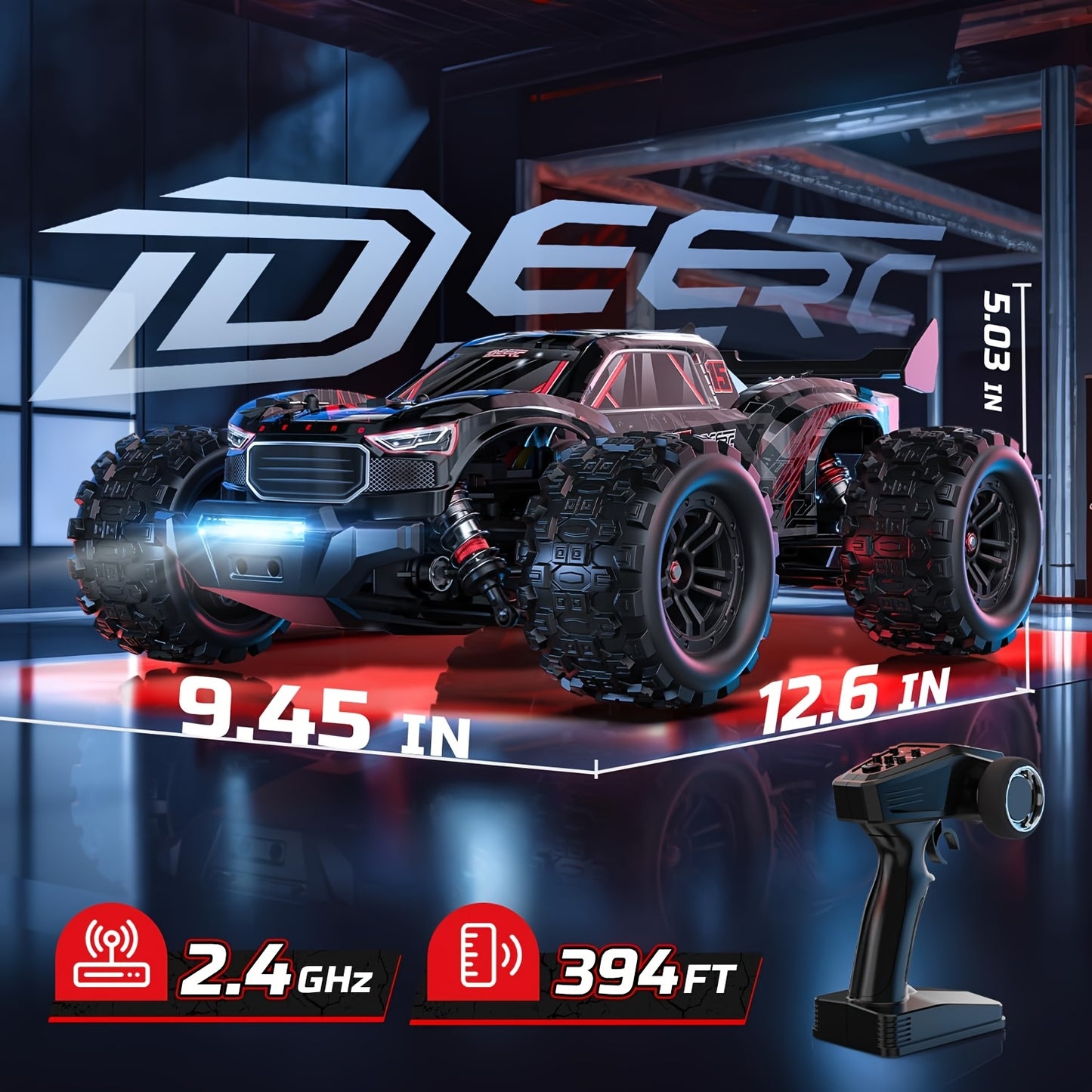 DEERC Brushless RC Truck All-Terrain Remote Control Car