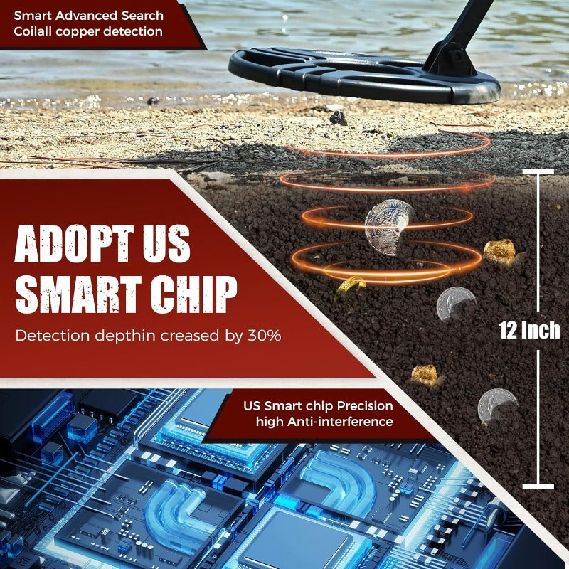 Waterproof Metal Detector For Adults LCD Display DSP Chip
