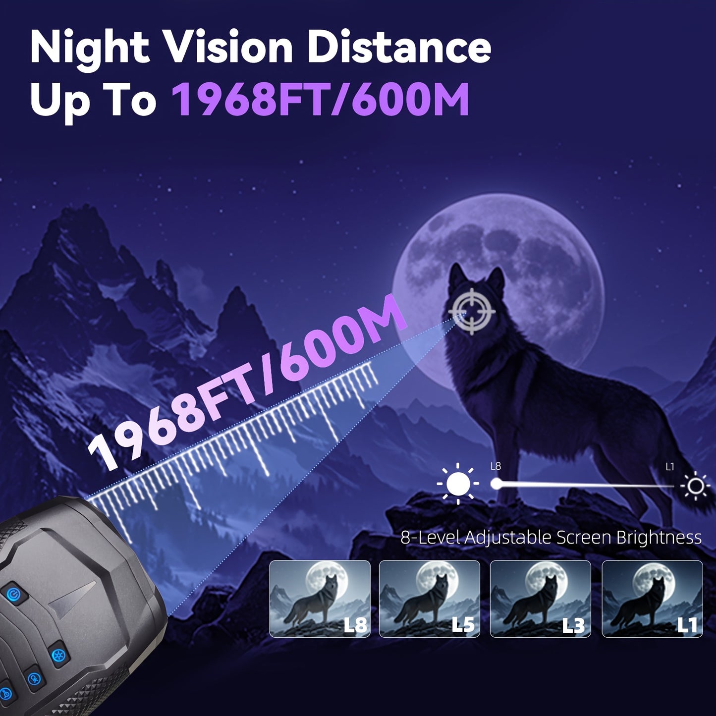 4K Night Vision Binoculars With 8x Zoom For Adventures