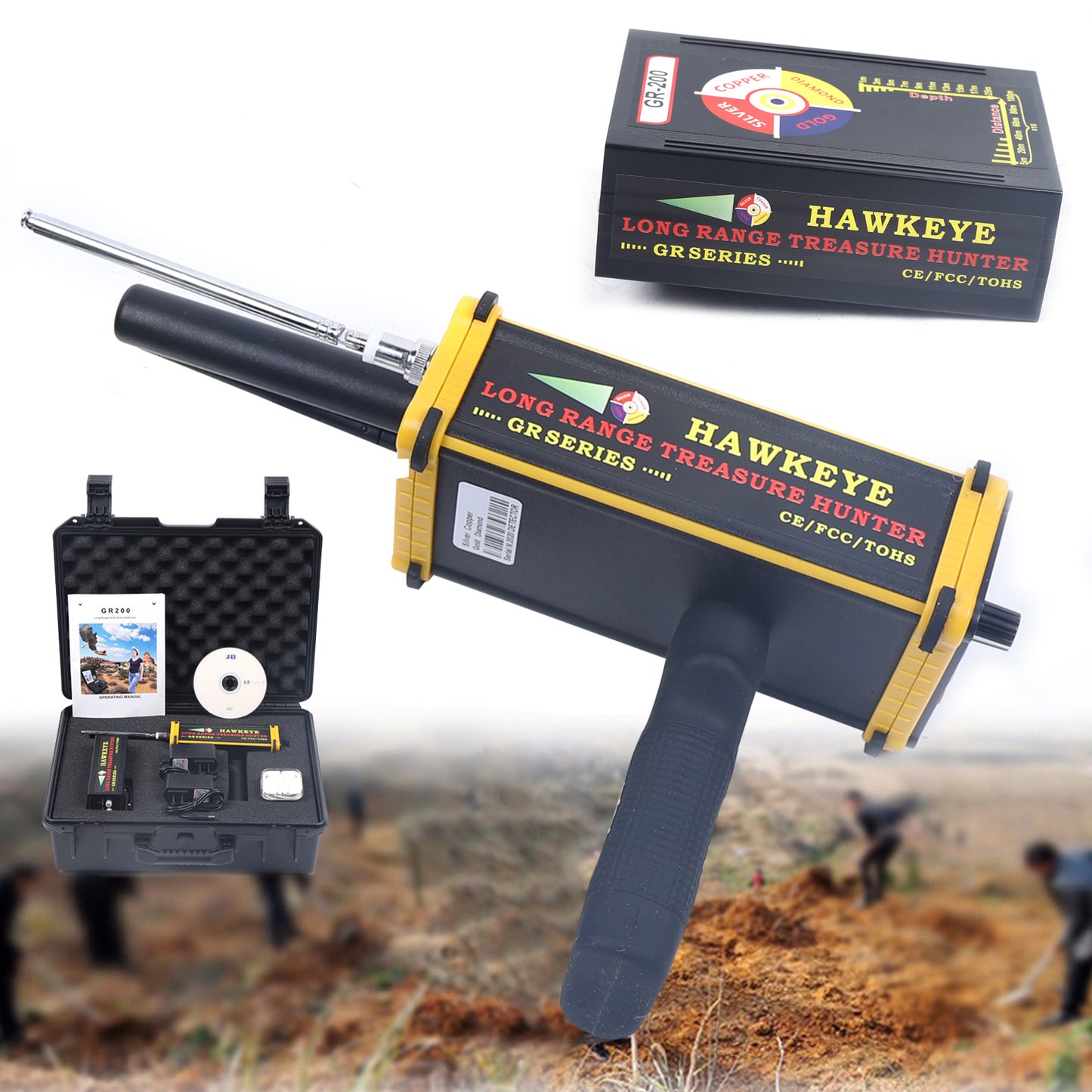 Long Range Metal Detector Treasure Hunter With Led Display