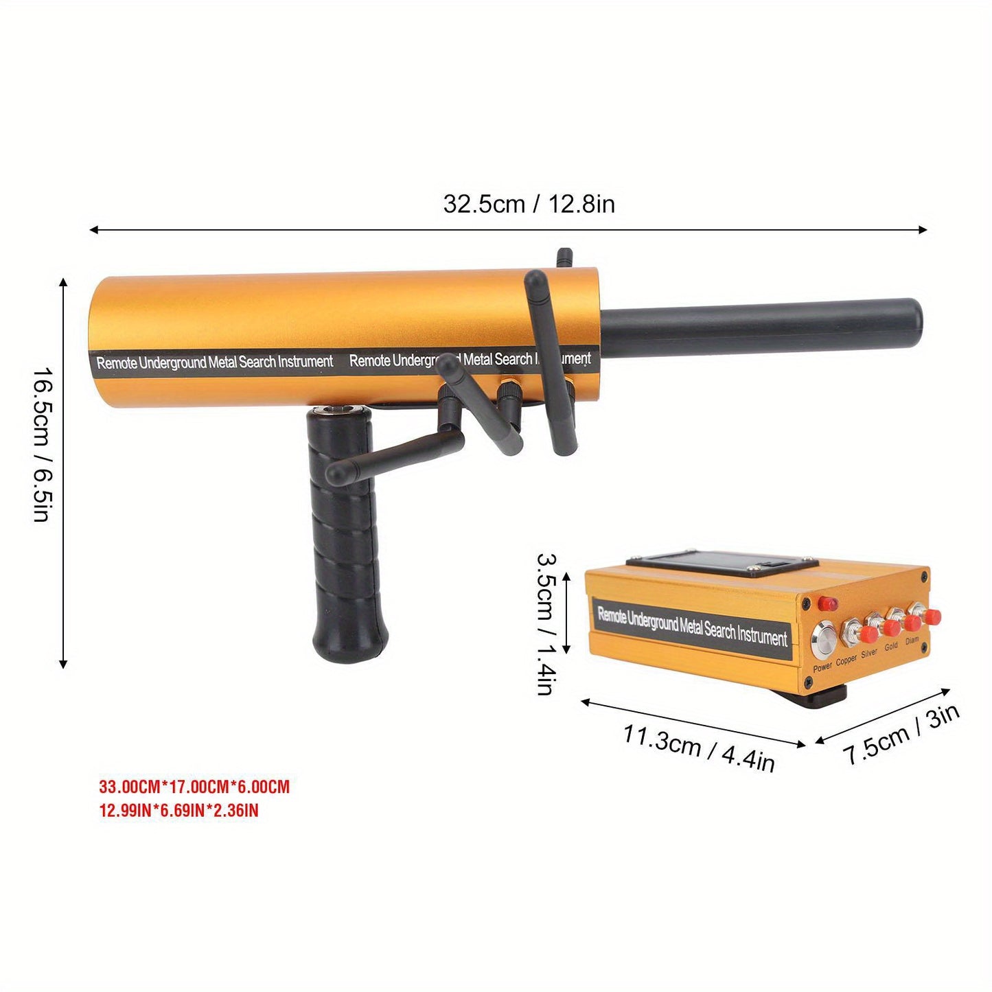 AKS Handheld Metal Detector Pinpointer Portable 360 Degree