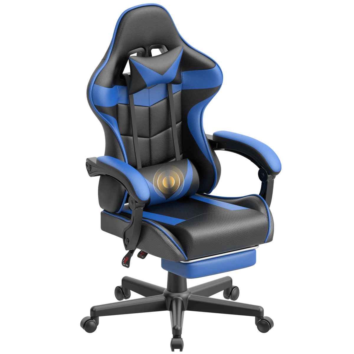 Ergonomic Pink Gaming Chair with Footrest and Lumbar Support
