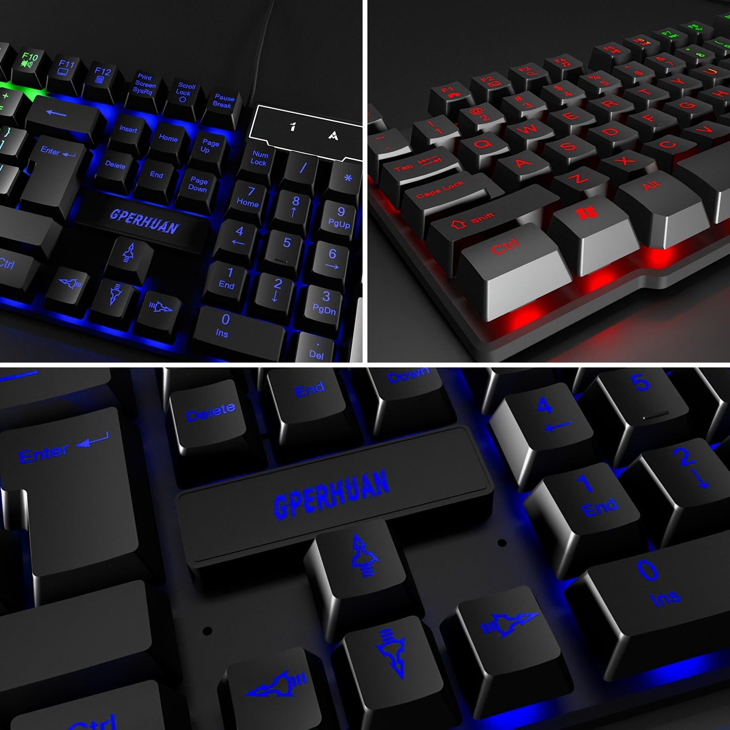 Gaming Keyboard Mouse Headset RGB Bundle for PC Gamers