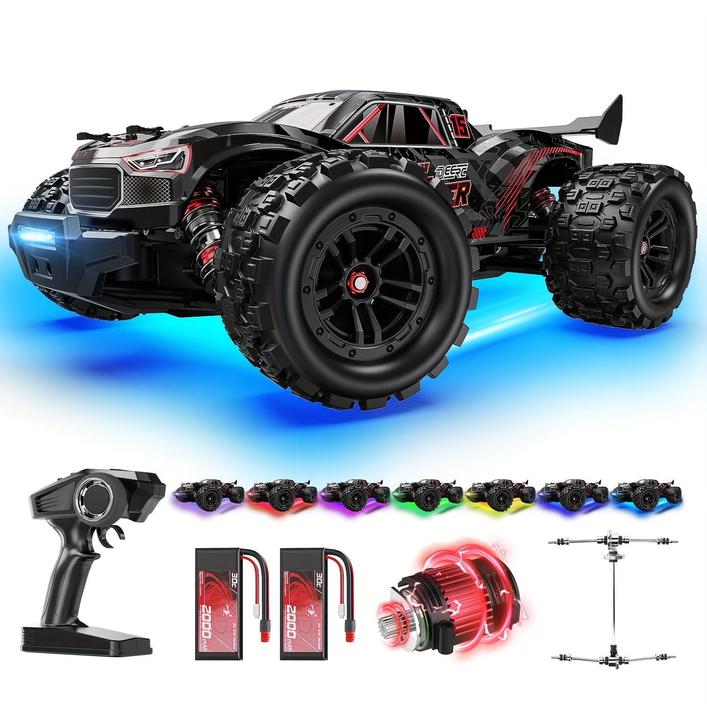 DEERC Brushless RC Truck All-Terrain Remote Control Car