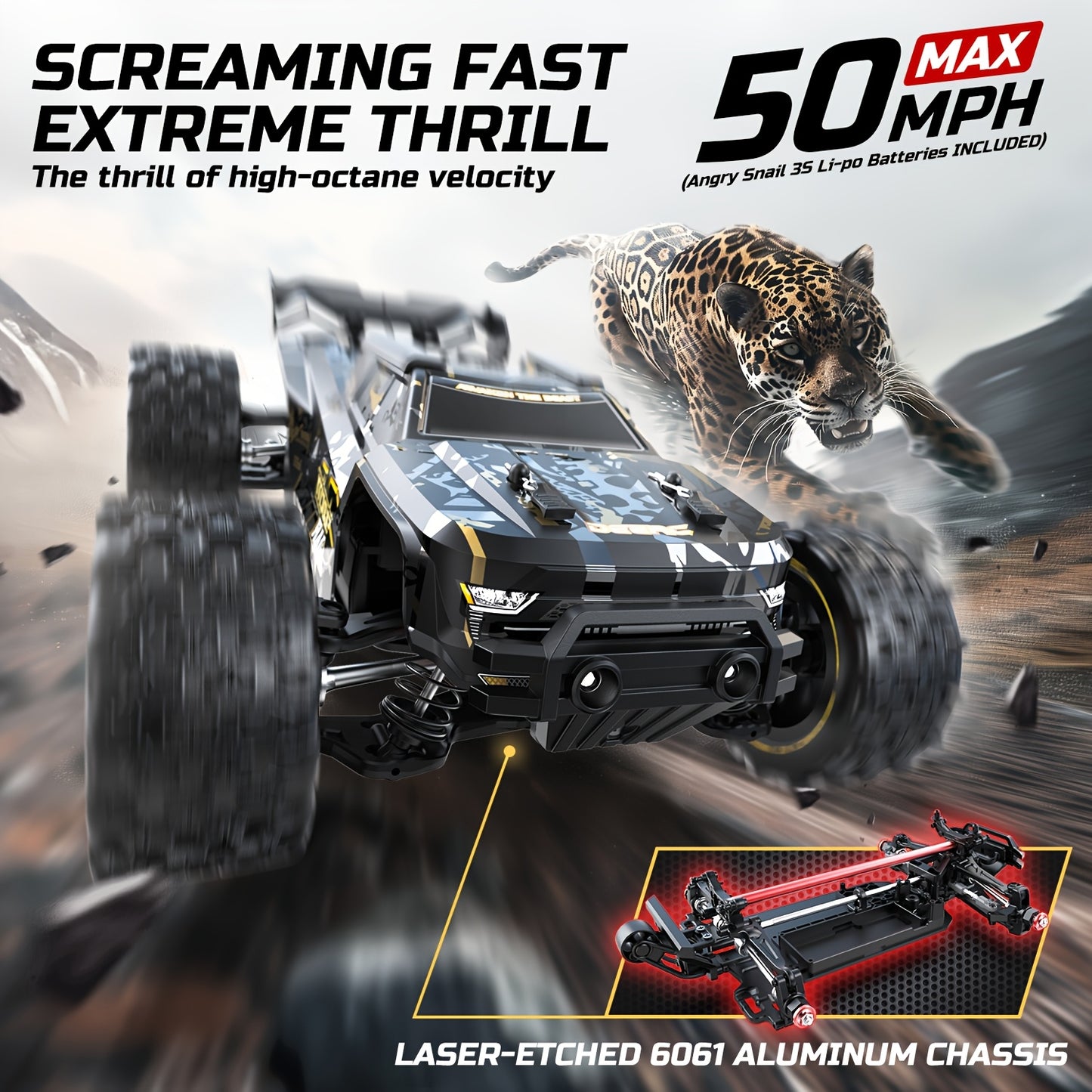 High Speed Brushless RC Truck All Terrain Adventure Toy