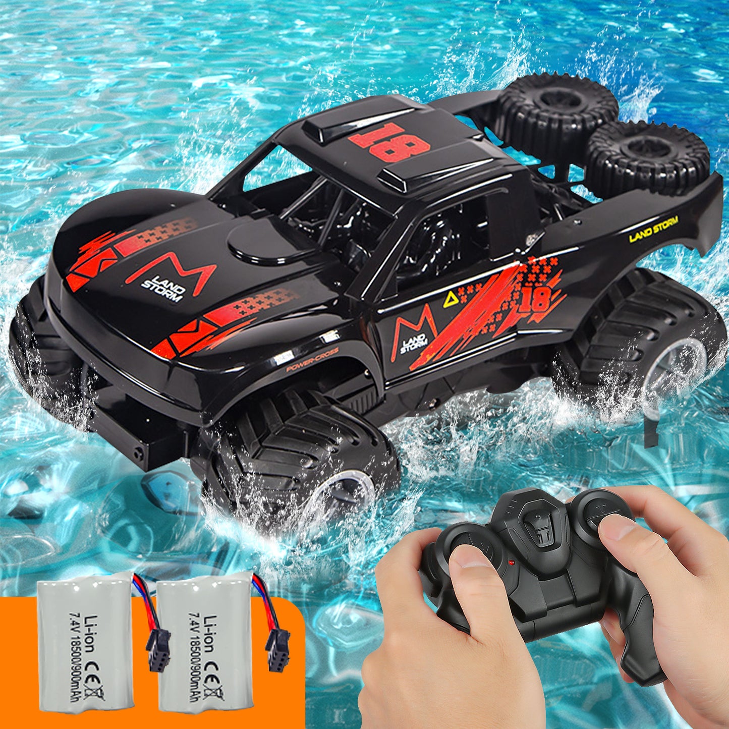 Amphibious RC Truck 4x4 All Terrain Remote Control Car