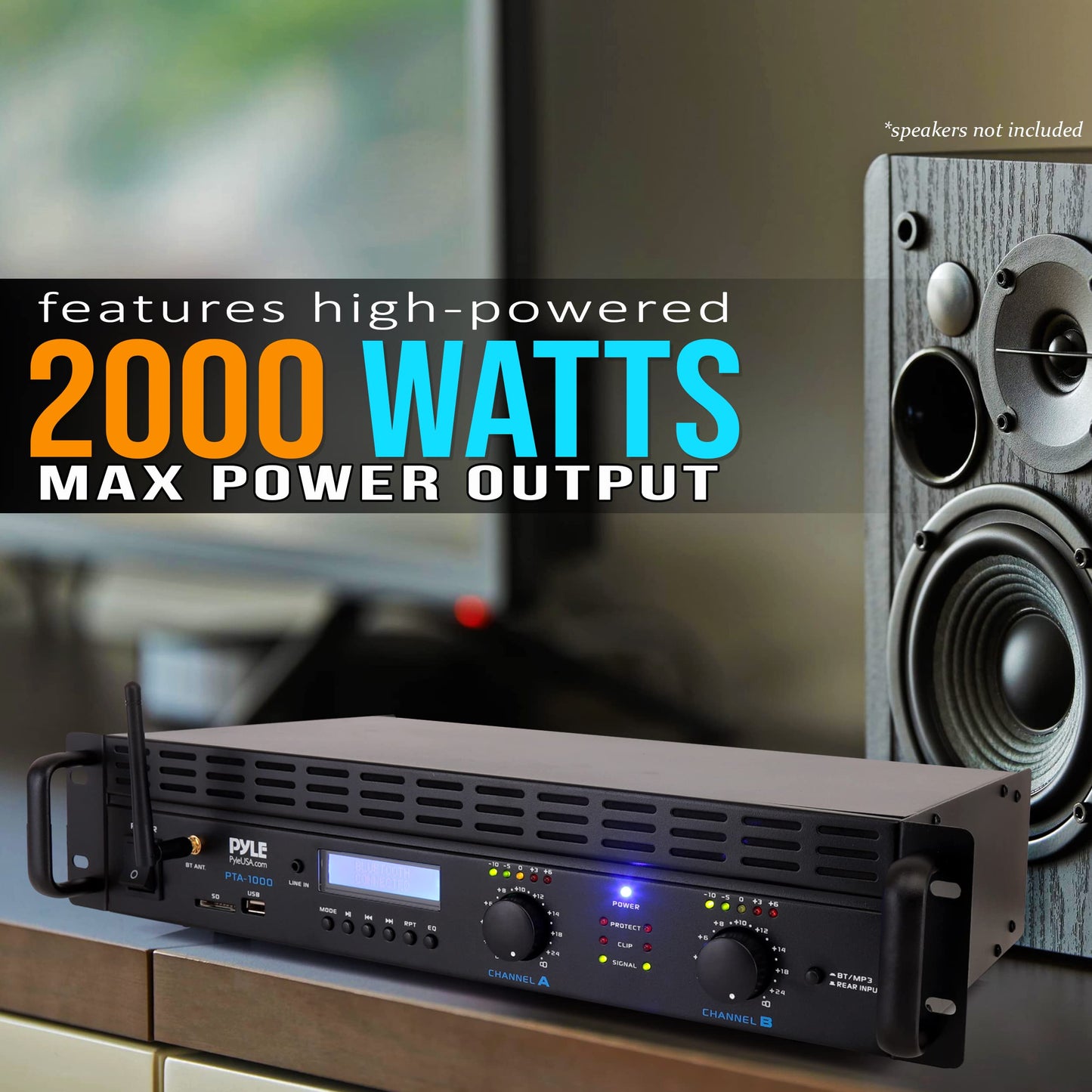 Pyle 1000 Watt Wireless Pro Audio Power Amplifier