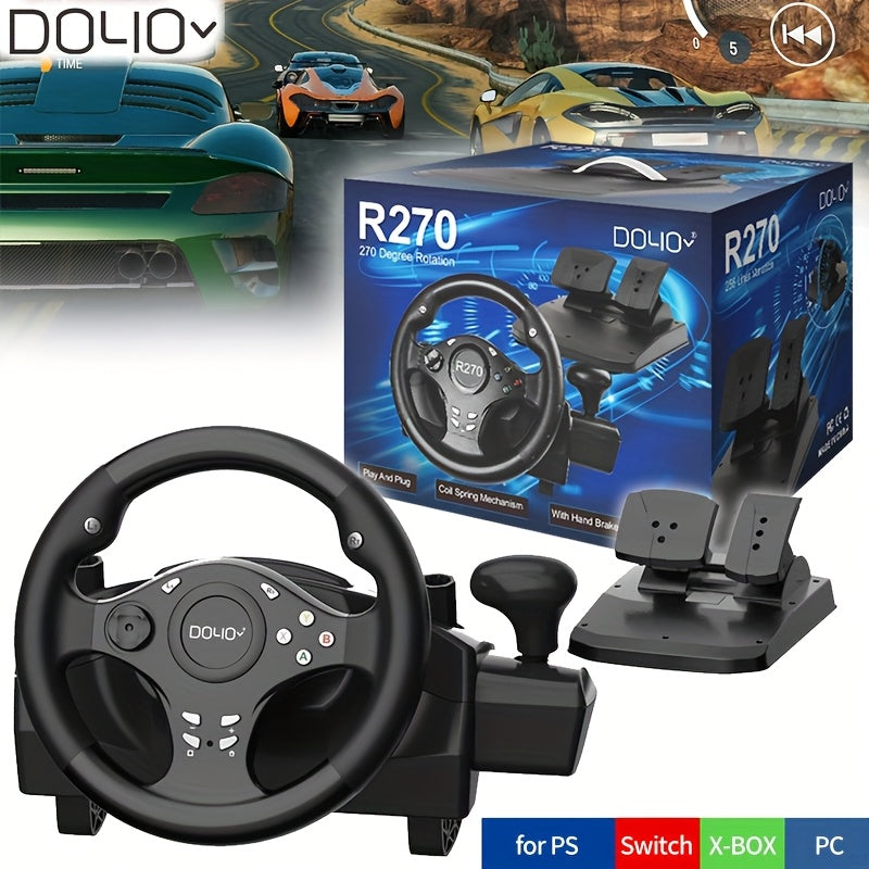 DOYO Gaming Steering Wheel with Pedal for Ultimate Racing Experience