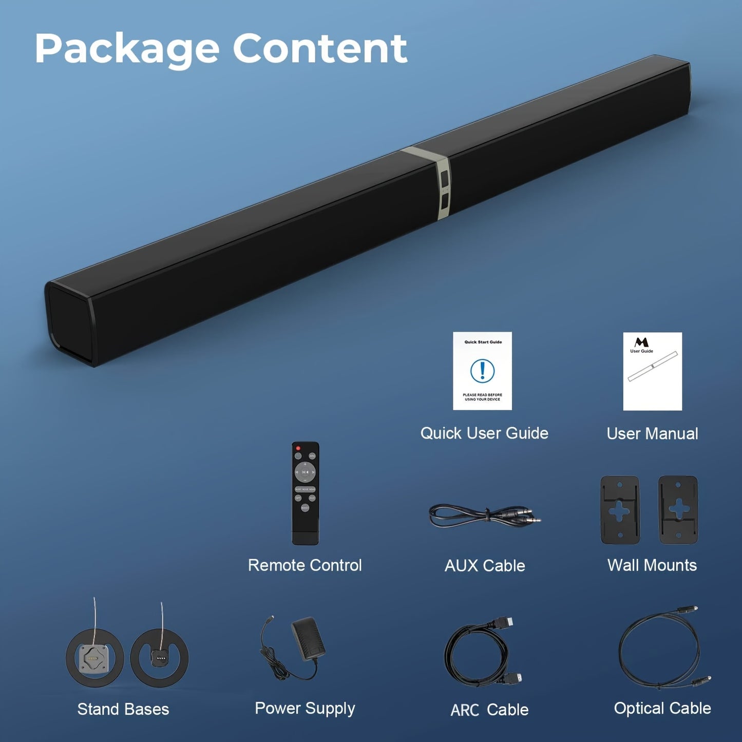 2 In 1 Wireless Sound Bar For Smart TV Home Audio