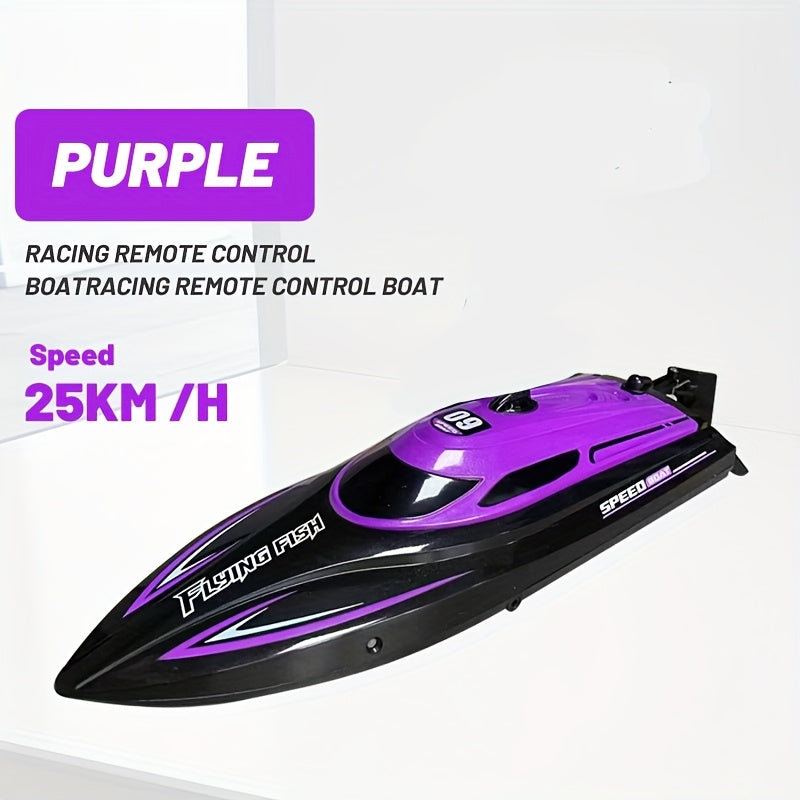 High-Speed Remote-Controlled Speedboat with LED Navigation Lights