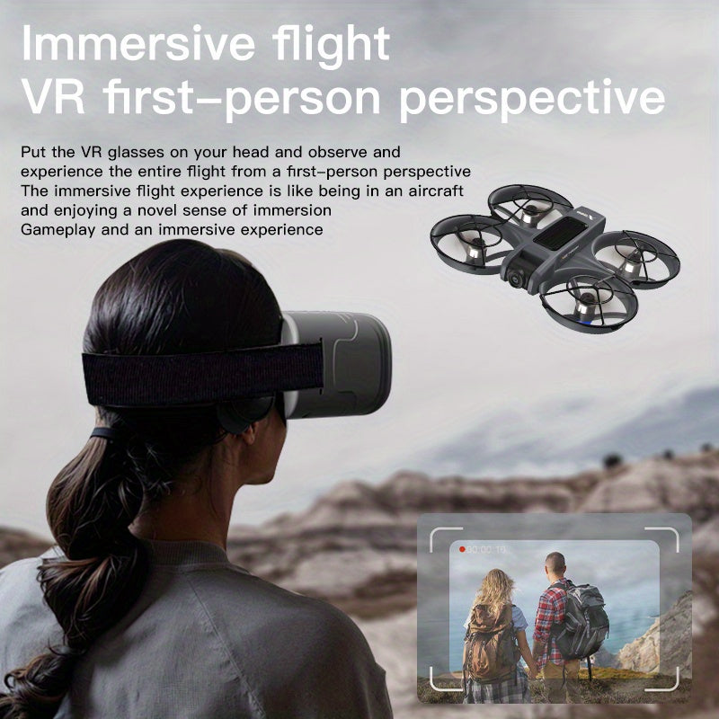 VR Quadcopter Drone with Head Mounted Glasses and Dual Camera