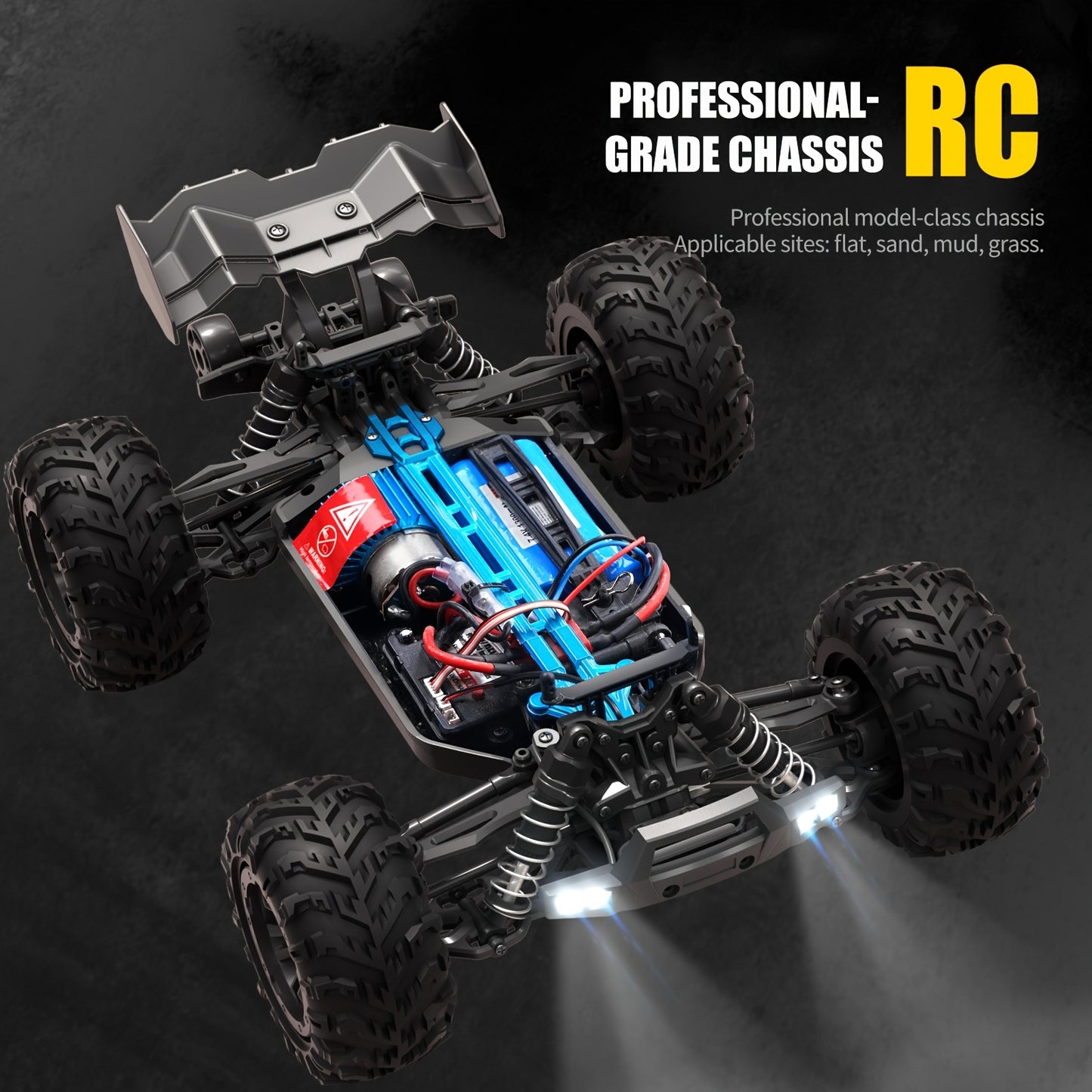 High Speed 4WD Off Road RC Car with LED Lights