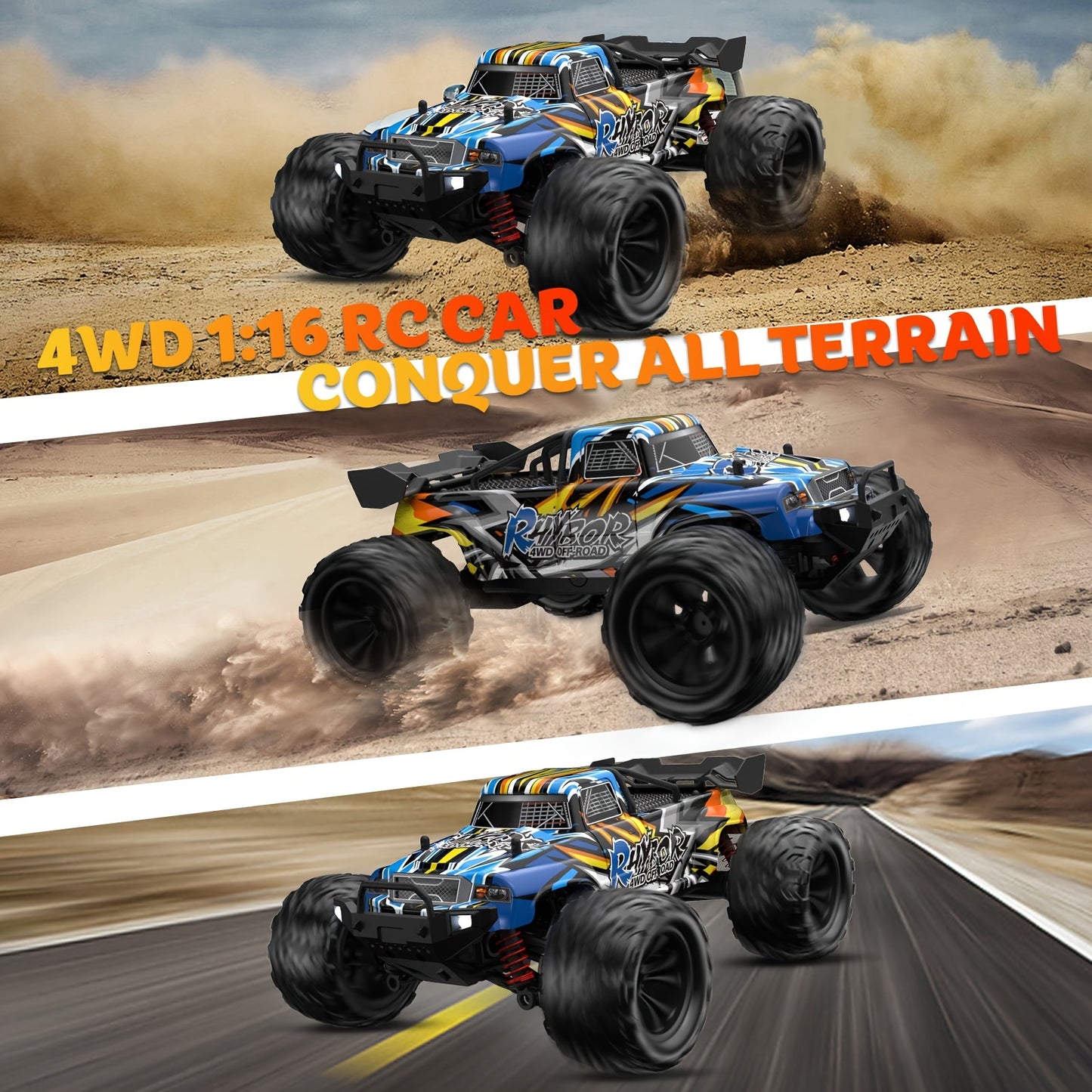 High Speed 4x4 Off-Road RC Monster Truck for Racing Fun