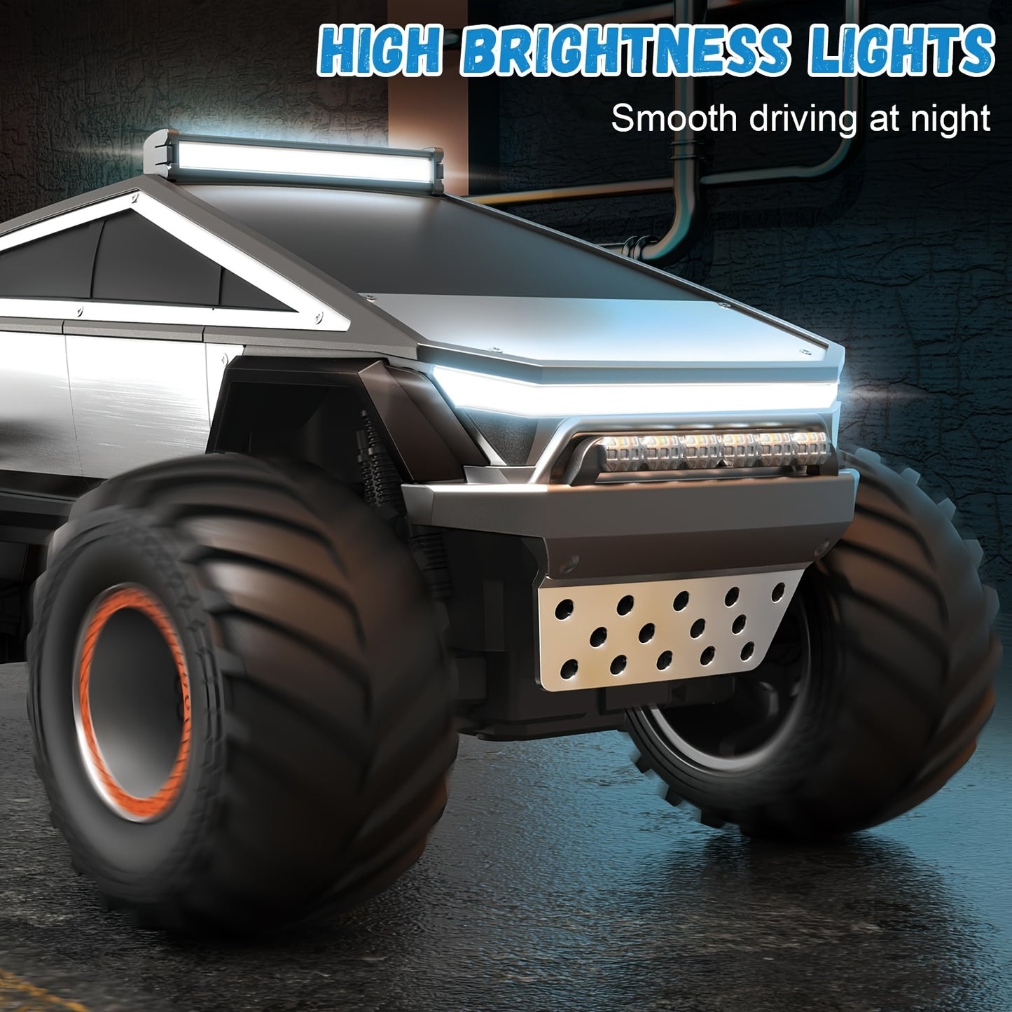 All Terrain Remote Control Monster Truck with LED Lights