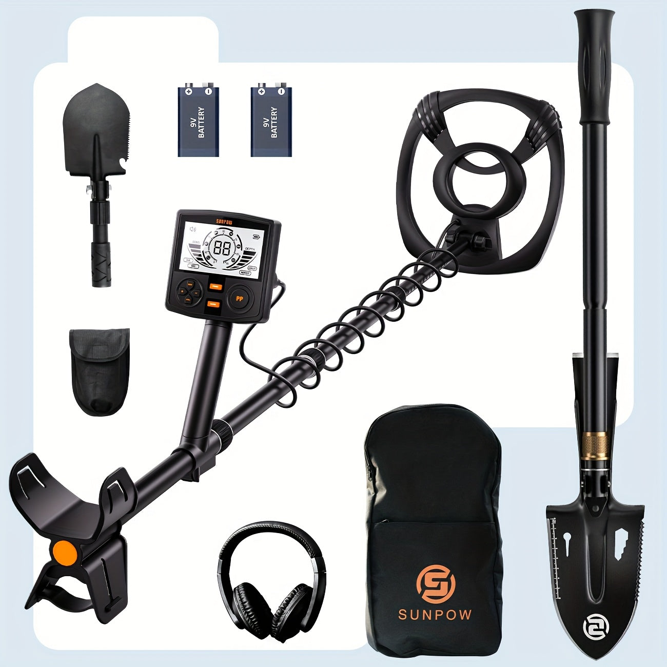 Sunpow Metal Detector With Dsp Chip Lcd Backlit Five Modes