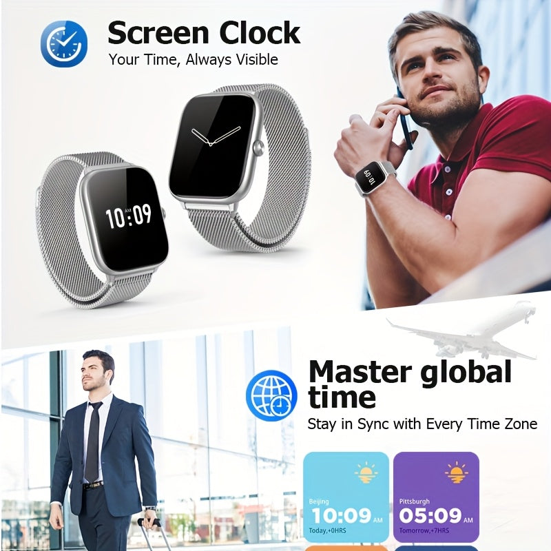 Mens Smartwatch With Wireless Calling Fitness Tracker Music