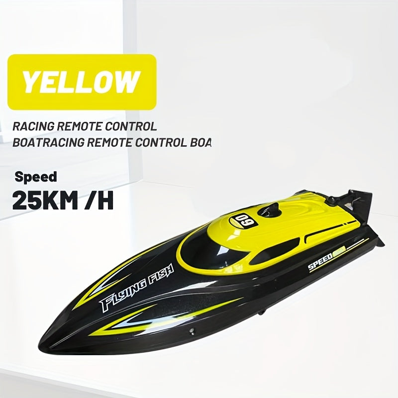 High-Speed Remote-Controlled Speedboat with LED Navigation Lights