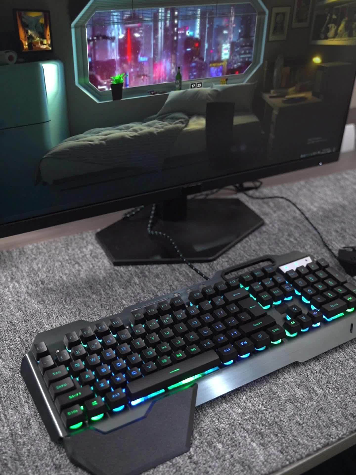 QZUKOY RGB Backlit Mechanical Gaming Keyboard for Serious Gamers