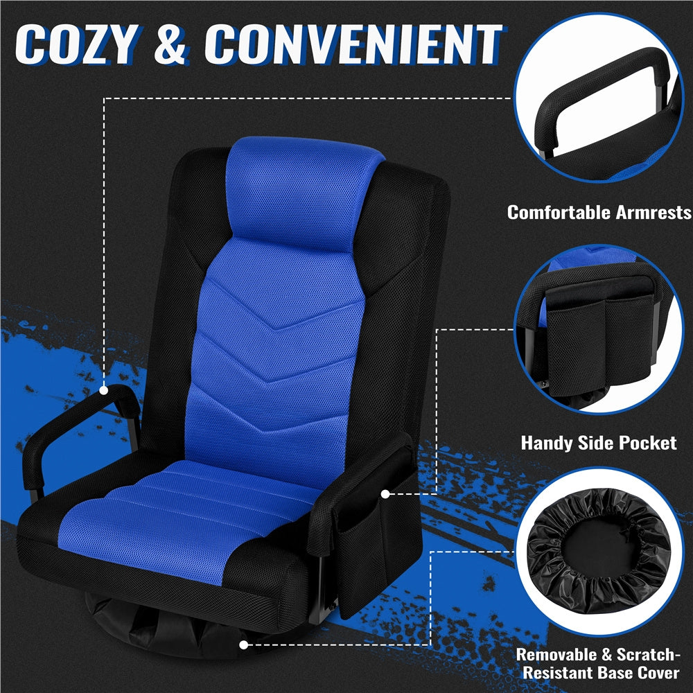 Costoffs Swivel Floor Gaming Chair With Adjustable Reclining Backrest