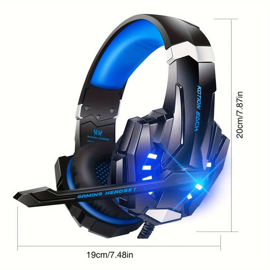 Surround Stereo Sound Noise-Canceling Gaming Headset with LED Lights