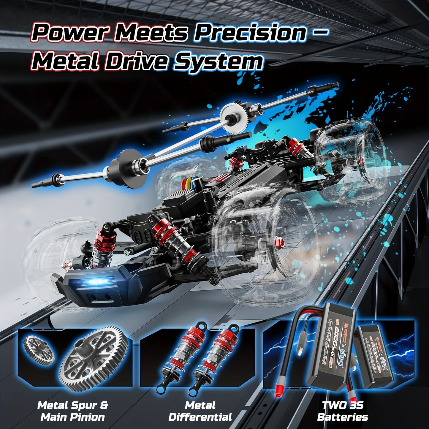 DEERC Brushless RC Truck All-Terrain Remote Control Car