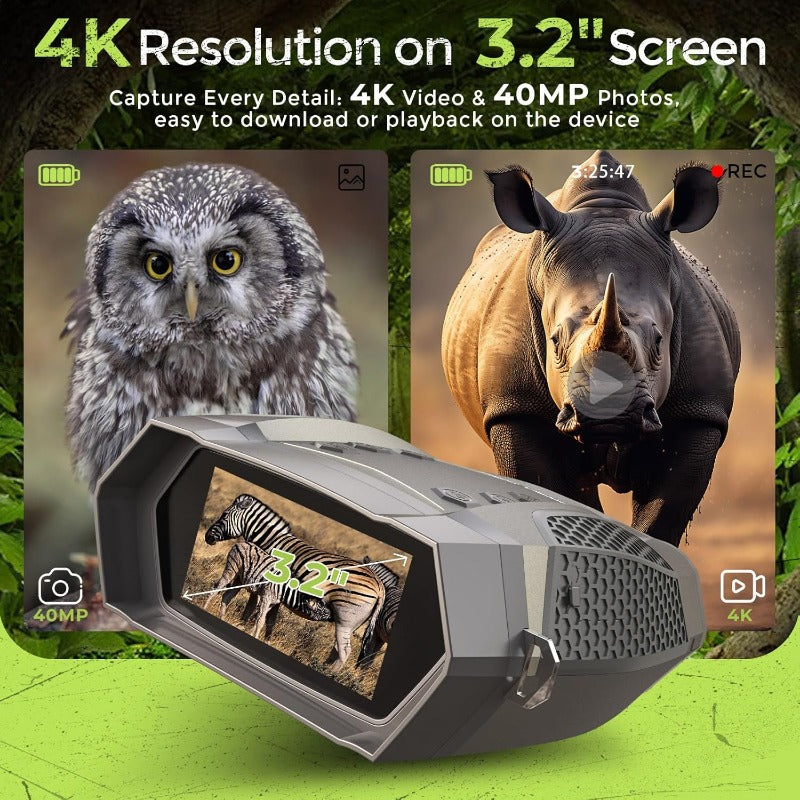 Night Vision Binoculars With 4K Video And Long Range