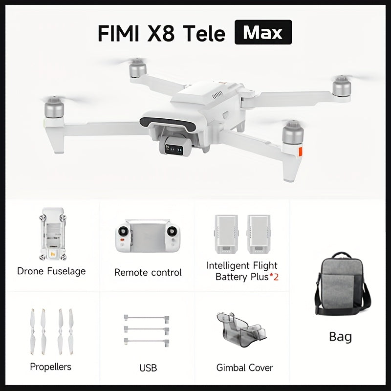 FIMI X8 TELE MAX Drone with 4K Camera and GPS