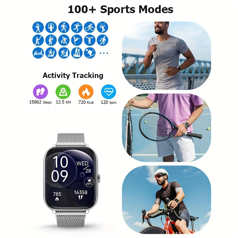 Mens Smartwatch With Wireless Calling Fitness Tracker Music