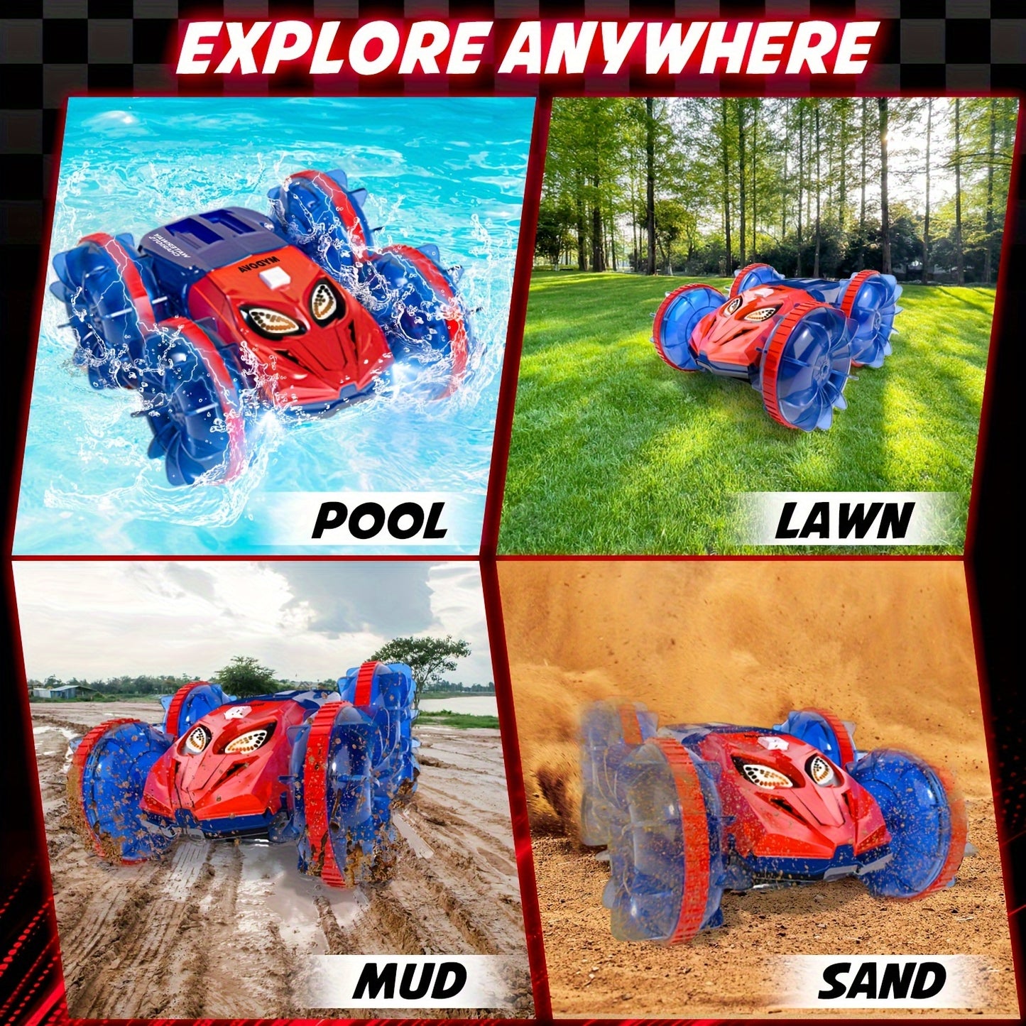 Amphibious Remote Control Car and Boat All-Terrain Vehicle