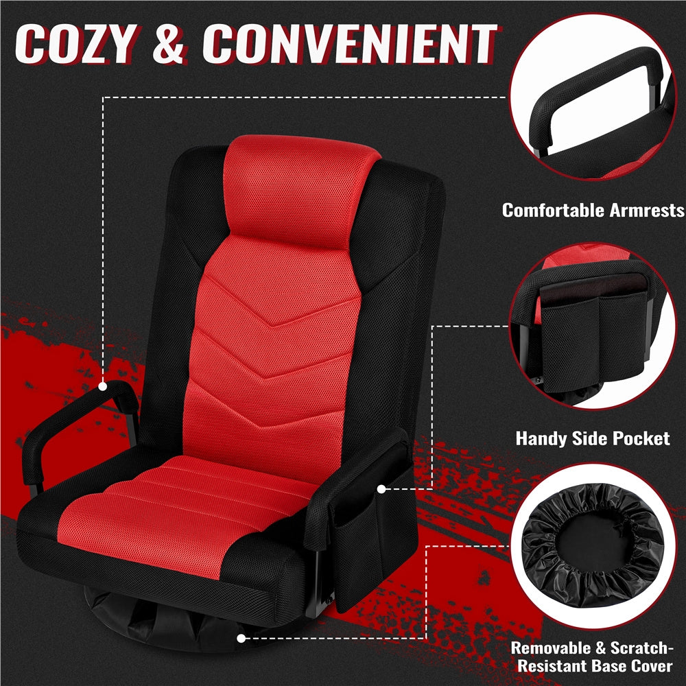 Costoffs Swivel Floor Gaming Chair With Adjustable Reclining Backrest