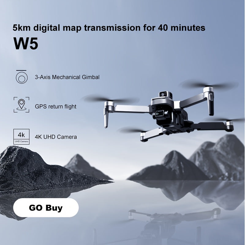 New W5 Drone with Dual Cameras and Advanced Flight Features