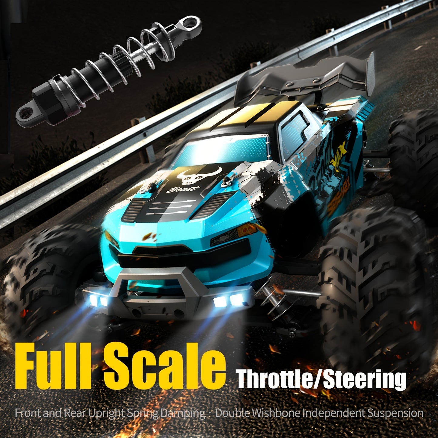 Top Speed 70 KmH 4WD RC Truck With Proportional Throttle