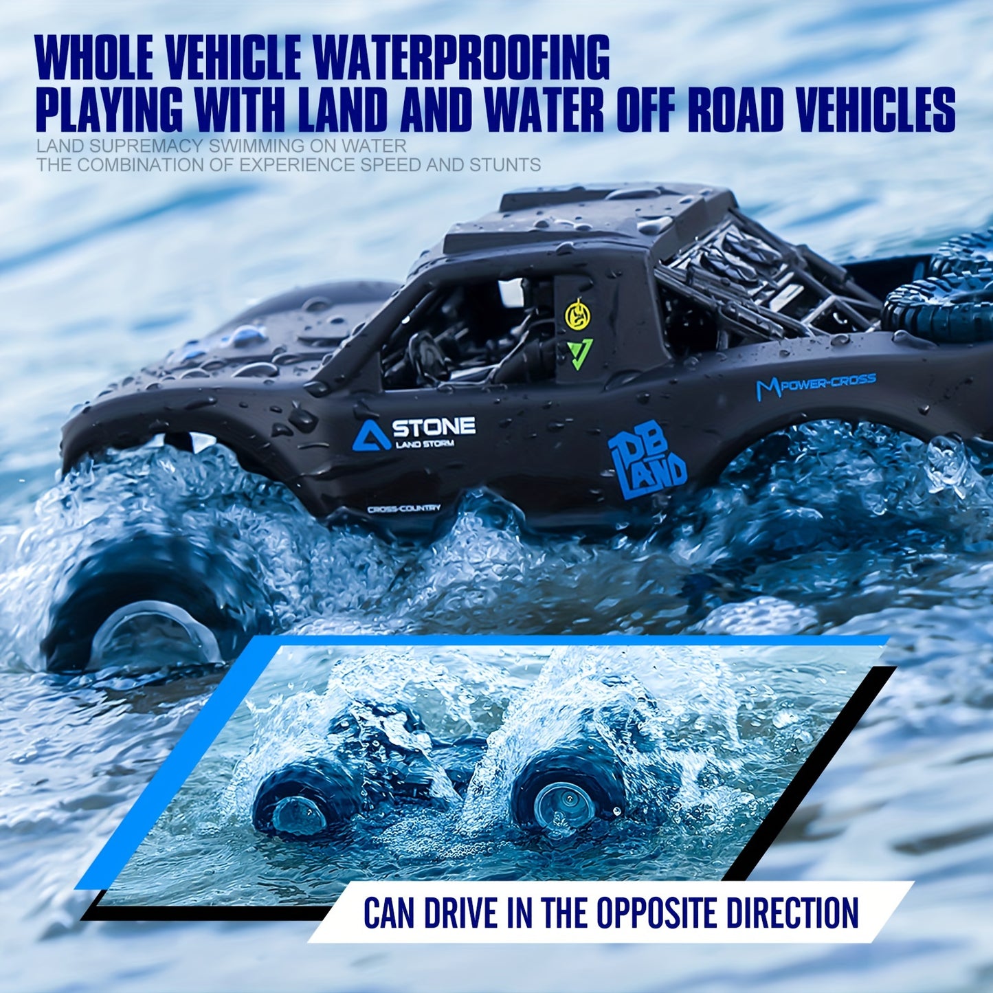 Amphibious RC Car With Rechargeable Batteries For Offroad Adventures