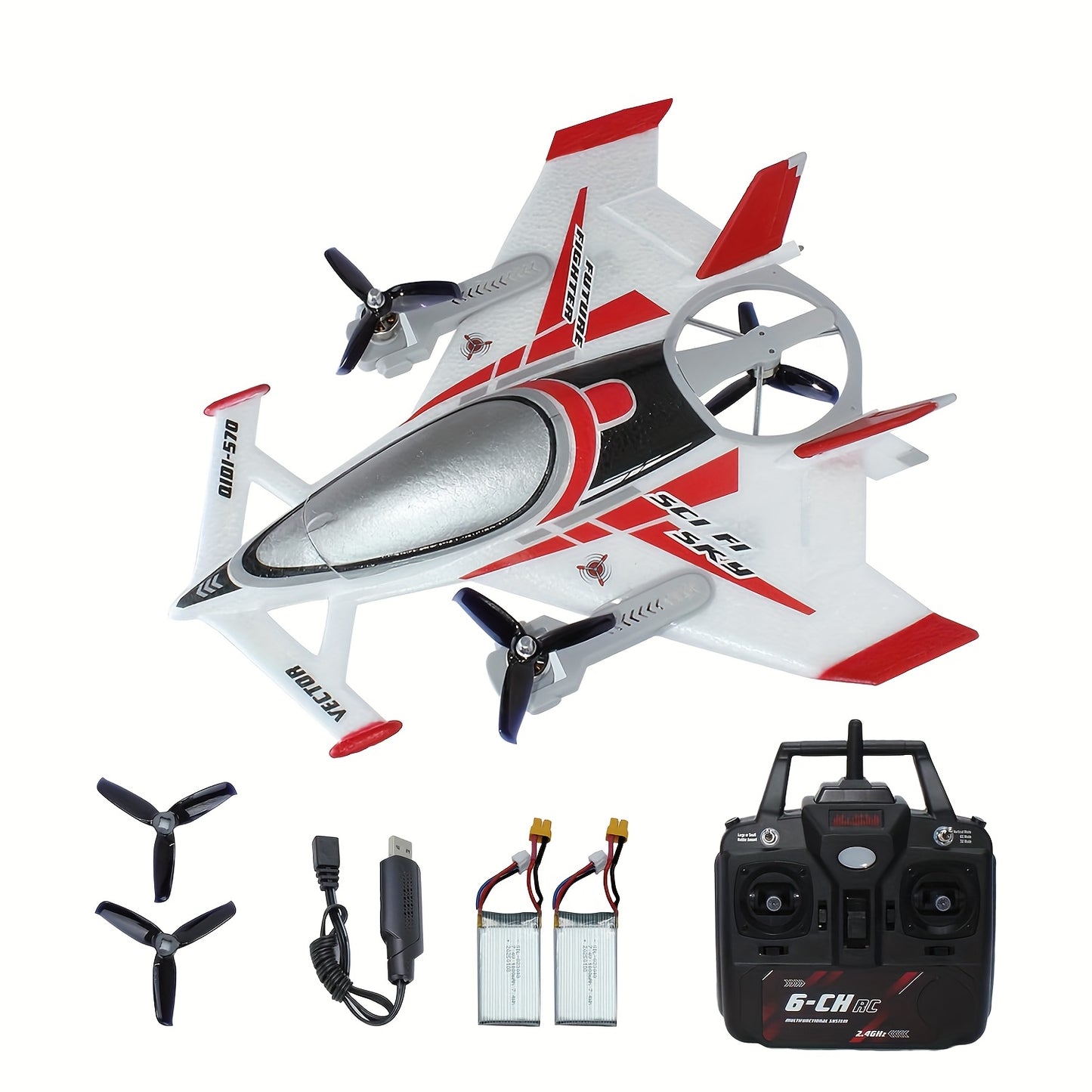 QIDI570 RC Plane Brushless Motor Remote Control Flying Stunt Glider