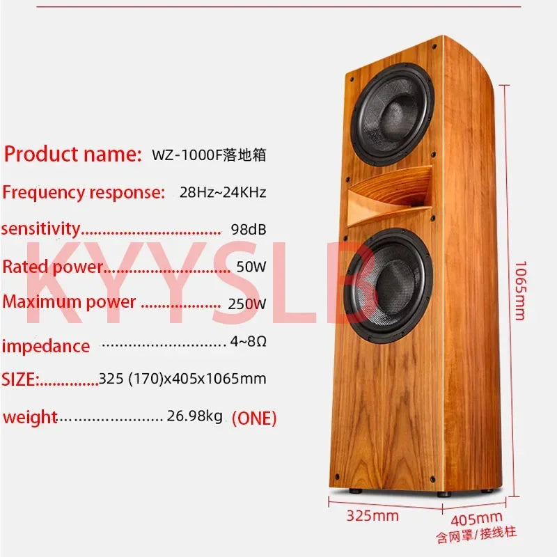 High Power 250W Passive Bookshelf Speaker for Home Audio