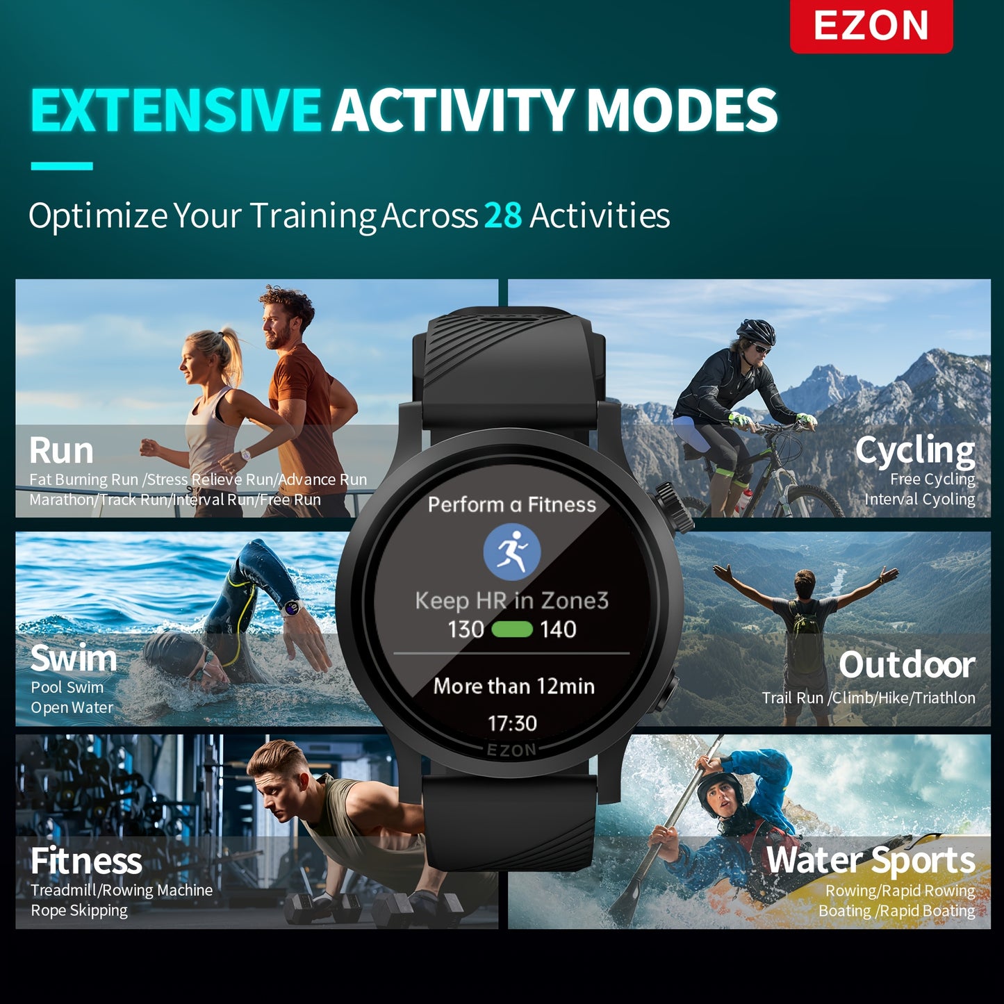EZON R7 GPS Sports Watch With Dual Frequency GNSS Tracking