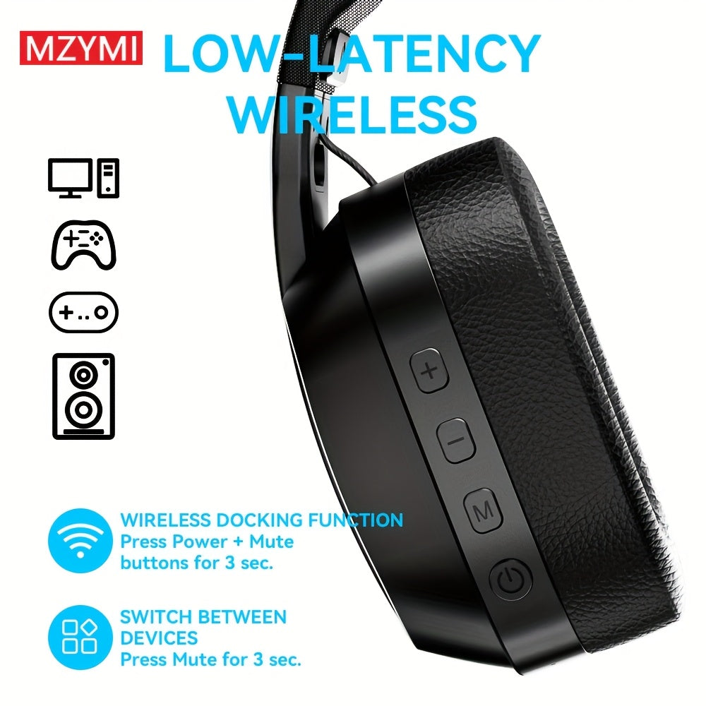 MZYMI GT100 Wireless Gaming Headset with Detachable Microphone