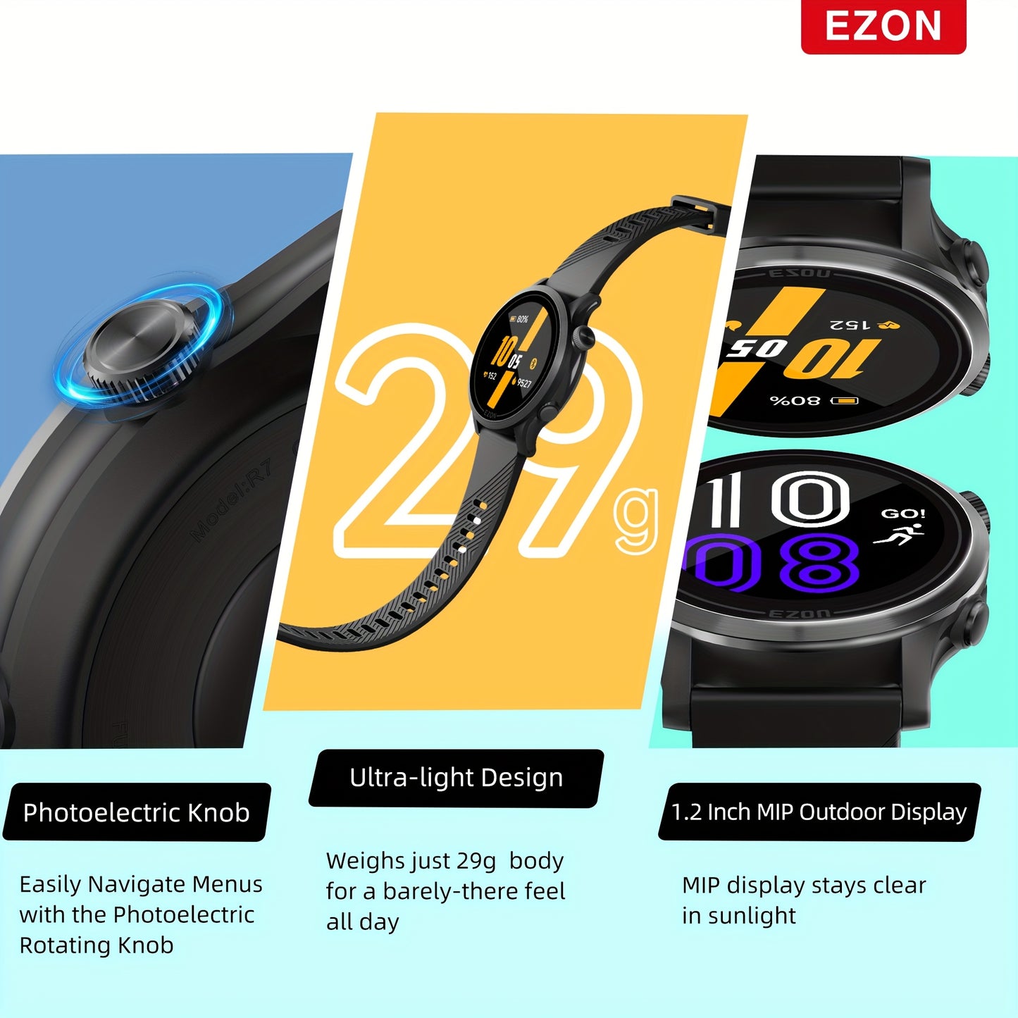 EZON R7 GPS Sports Watch With Dual Frequency GNSS Tracking