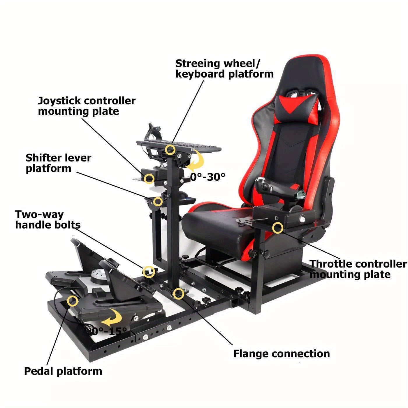 Zootopo G923 Racing Simulator Cockpit with Ergonomic Design