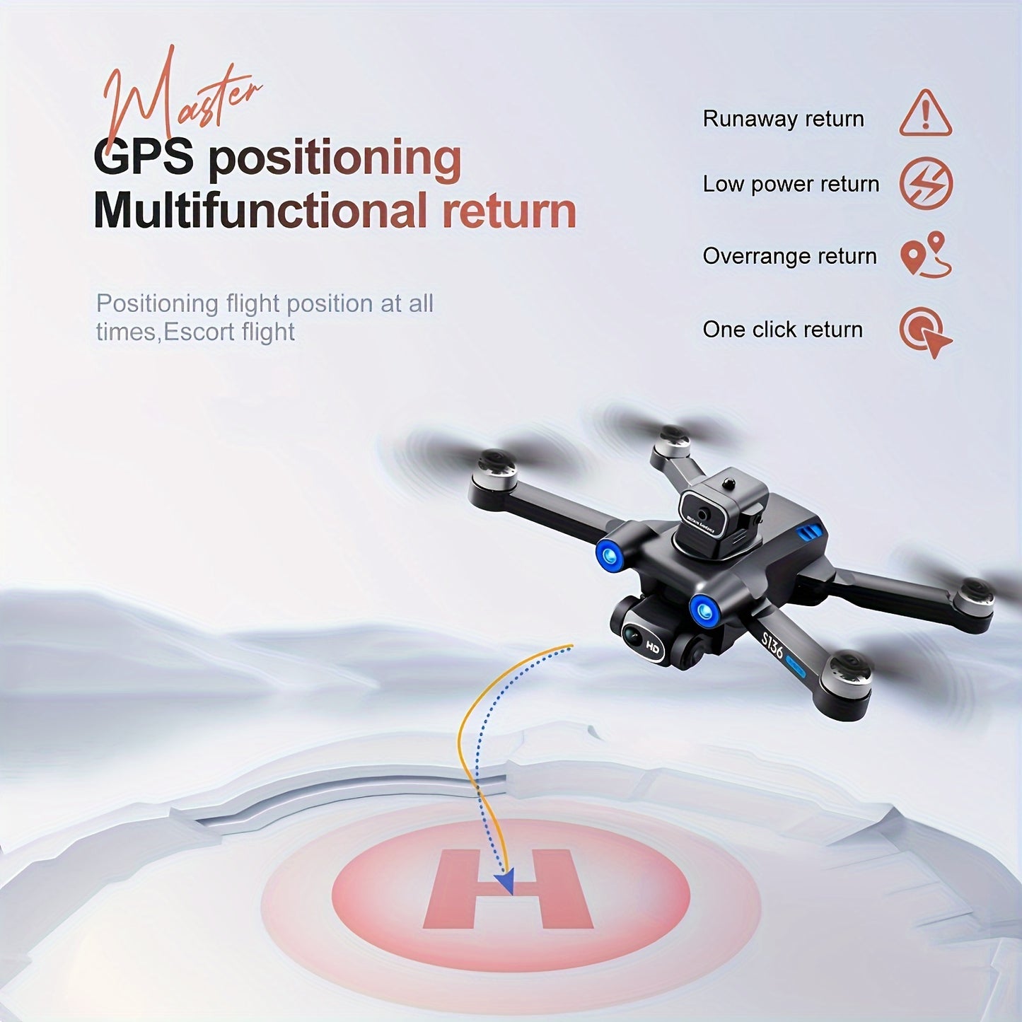 S136 GPS Drone With Dual Cameras And Obstacle Avoidance