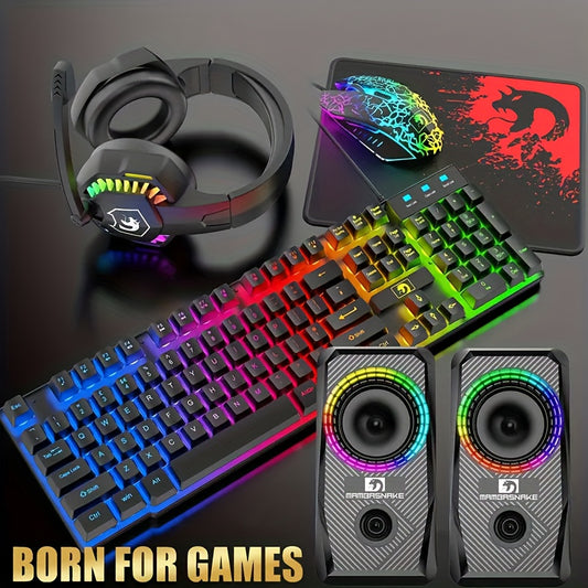 MAMBASNAKE 5 in 1 Gaming Combo with RGB Backlight