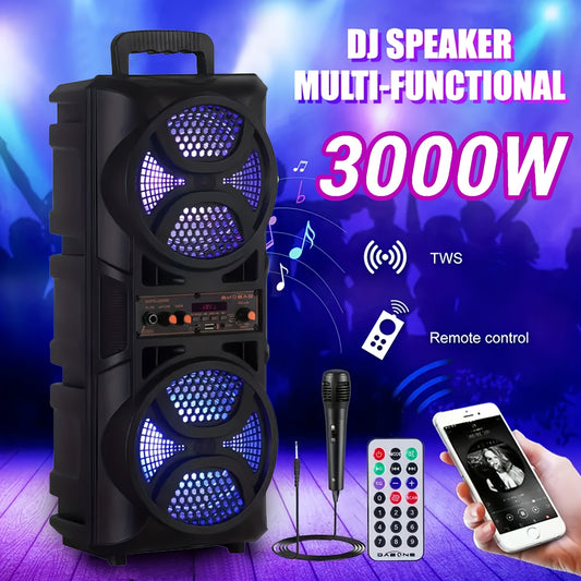 Portable Wireless PA Speaker with LED Display and Karaoke Function