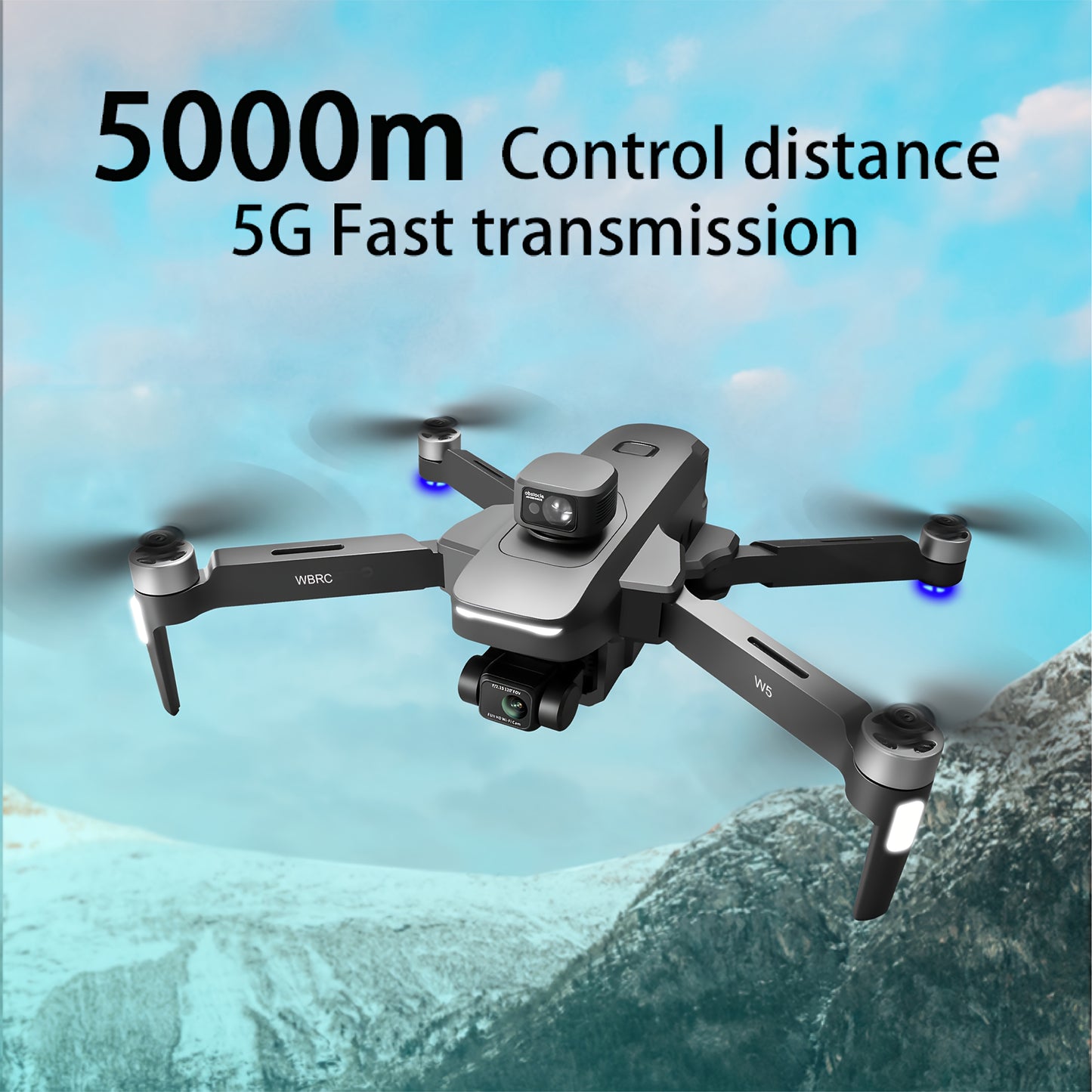 New W5 Drone with Dual Cameras and Advanced Flight Features