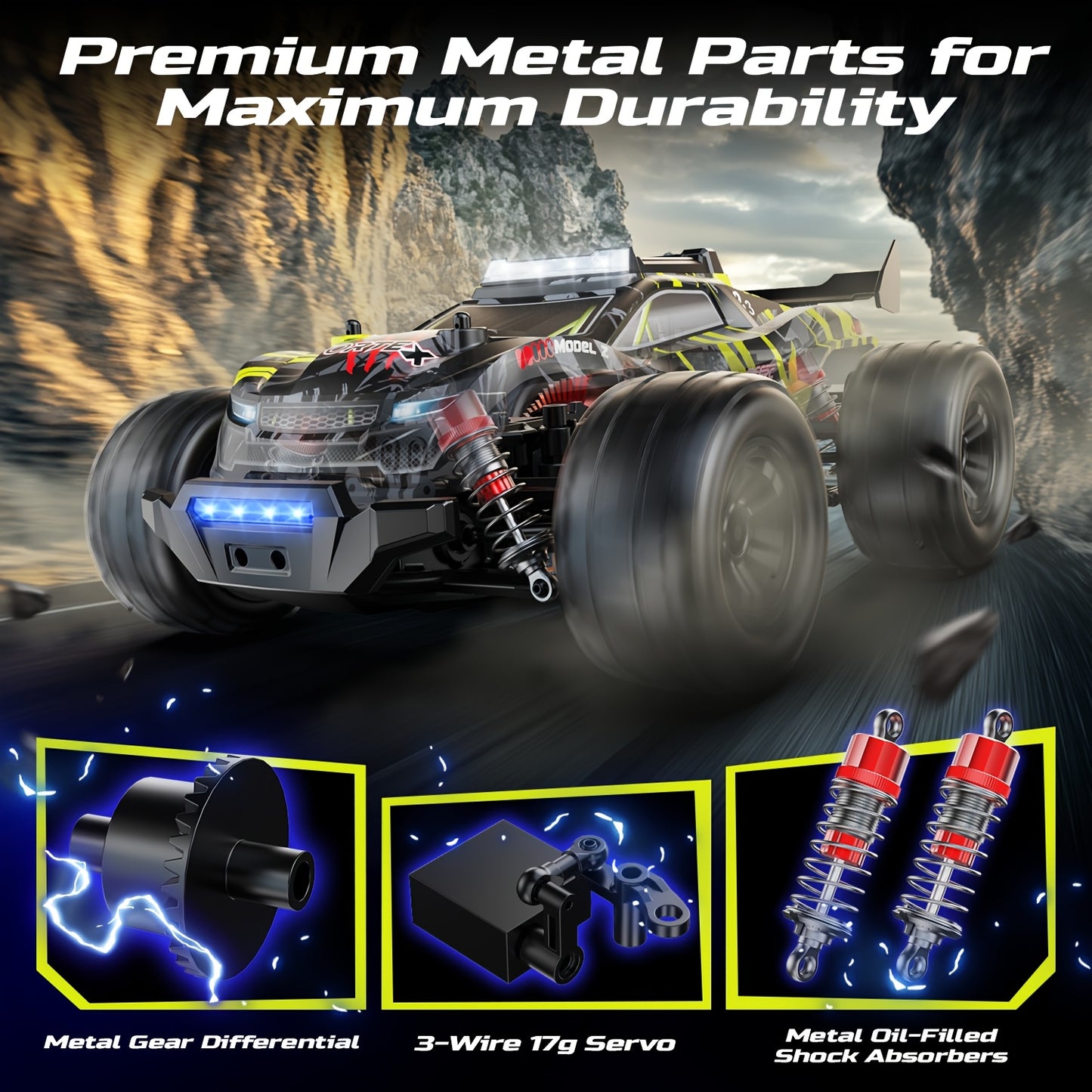 DEERC High Speed Brushless RC Off Road Monster Truck