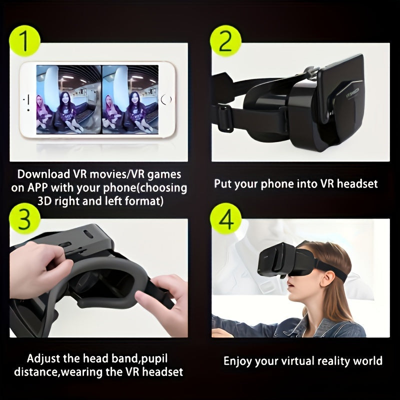 3D VR Smart Virtual Reality Gaming Headset for Mobile Phones