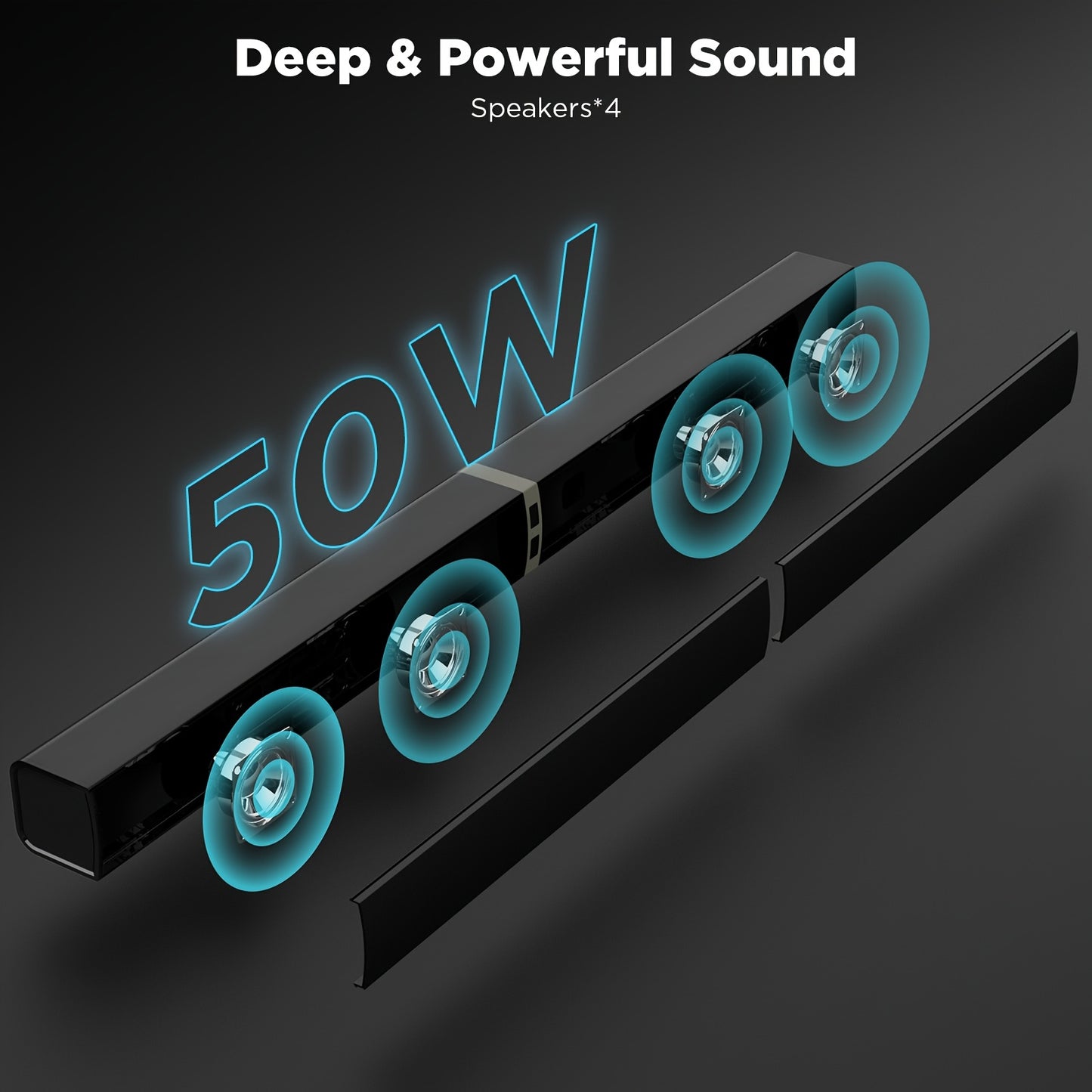 2 In 1 Wireless Sound Bar For Smart TV Home Audio