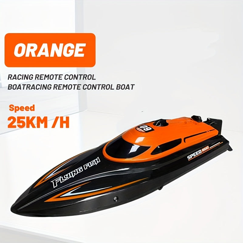 High-Speed Remote-Controlled Speedboat with LED Navigation Lights